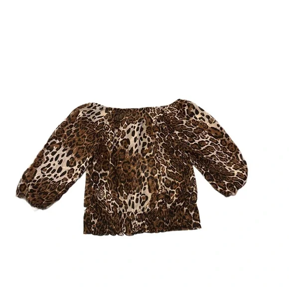 HeartSoul Animal Print Off-Shoulder Blouse - Picture 3 of 11